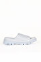 White Leather Women's Flat Slippers 01Wu7308