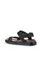 Black nubuck leather men's sandal 11s23213 - 5