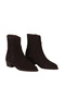 Brown Suede-Leather Women's Heeled Boots 01Wf1008 - 2