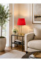 Modern Decorative Lampshade Table Lamp with Metal Legs and Fabric Headboard Night Light - 2
