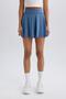 Standard Fit Straight Waist Lightweight Flared Cut White Mini Skirt A2514Ax25Sp - 5