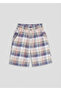 100% Cotton Plaid Fine Woven Summer Little Boy Shorts - 2