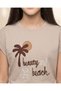 Senior Girls Beige Extended Sleeve Boxy Top With Rope Detail - 4