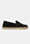 Women's Black Suede Genuine Leather Flat Sole Espadrilles, Size 36-41 - 5