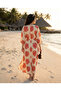 Women's Bohemian Style Viscose Summer Dress - Slit & Patterned - 4