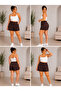 Women's Curve Brown Plus Size Pocketless Shorts Standard Size - 2