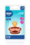 Pure Round Tip Rubber Pacifier 6-18 Months No:2 - Salmon (Box and Tape Set) Male - 6