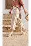 High Platform Wedge Heel Single Strip Skin Summer Women's Slippers Sandals Shoes - 8