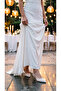Cream Low Thin Heeled Suede Side Elastic Women's Evening Dress Classic Heeled Shoes - 4