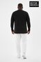 Men's Large Size Long Sleeve 2 Thread Crew Neck T-Shirt Spr26Bts942 - 3