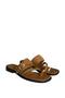 Lamalia Slippers Genuine Leather Tan Leather with Flip-Flop Detail - 5
