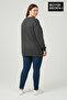 Women's Plus Size Handwritten Brooklyn Printed Crew Neck Thin Sweatshirt Spr26Bswk956-6 - 2