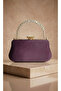 Purple Chain Evening Bag – Stylish Evening Bag with Stone Detail - 2