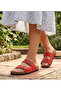 Red Double Buckle Slippers