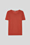 Slim Fit Tile Plain Knit Rayon Knitted T-Shirt - 5