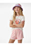 Relaxed Fit Cotton Shorts with Print Detail and Elastic Waist - 3