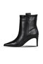 Black Leather Women's Heeled Boots 42Wb6253 - 3