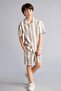 100% Cotton Oversized Polo Collar Jacquard Short Sleeve Shirt for Boys H4217A826Hs - 4