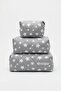 Quilted Makeup Bag and Baby Care Organizer Bag Set 3-Piece Starry Gray - 7