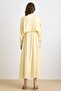 Dress with Gathered Detail and Cape Yellow 9433-E - 8