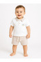 Polo Collar Printed T-Shirt Shorts Set