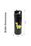 Stainless Steel Vacuum Flask - Black - 8