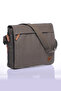 Gk12 Canvas (Cotton) Postman Horizontal Crossbody Bag Khaki - 3