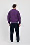 Men's Purple Parachute Fabric Stand Collar Zippered Tracksuit Set - 4045 - 6