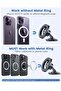 Magnetic Car Phone Holder,Dash Mount,Flexible Rotation,Fit Curved & Flat Surfaces,for Magnetic Attachment Phones - 4