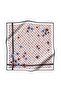100% twill silk crinkle floral print powder blue 90x90 scarf. sewing method: hand stitched. - 4