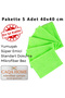 5 Pack Green 40X40 cm Microfiber Kitchen and General Cleaning Cloth, Micro Fiber Cloth - Glass, Car - 2