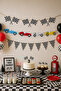Racing Cars Vehicle Themed 2-Piece Cars and Triangle Banner