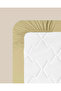 Novella Premium Cotton Textured Double Elastic Bed Sheet 160X200 cm Light Yellow - 7