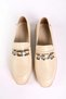 Women's Stone Detailed Loafer Shoes Beige Skin - 4