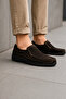 Men's Black Genuine Leather Daily Laceless Comfortable Casual Shoes Vdz03006 - 2