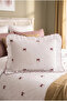 Aurelia 100% Cotton Ruffled, Bow Pattern Embroidered 6 Piece Premium Double Duvet Cover Set - 7
