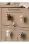 4-Piece Brown Cat Figure Handle Children's Room Knitted Patterned Decorative Drawer Animal Figured Cabinet Handle (Set of 4) - 6