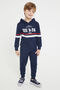 U.s. Polo Assn Licensed Navy Boys' Tracksuit Set Us1133-c - 3