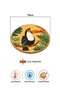 Tropik Tukan Bird Printed Cork Trivet Pot Pan Mat 19cm Diameter 1cm Thickness - 2
