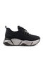 Zri̇ns-400 Premium Black Lace-Up Knitwear Orthopedic Sole Women's Sneaker - 4