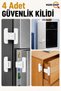 4 Pieces Refrigerator Door Lock for Child Safety, Door Fixer Buckle M-360