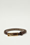 Thin Belt with Rectangular Buckle Brown - 3