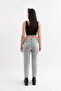 Women's Light Gray High Waist Jean Trousers - 7