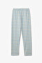 Beige Boys' Plaid Buttoned Shirt Long Sleeve Cotton Pajama Set - 6