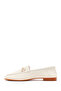 Women's White Buckle Leather Loafer 26Pfd552618 - 3