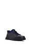 Men's Navy Blue Lace-Up Sneakers, Genuine Leather Casual Shoes 25Wfd676026 - 6