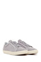 Women's Gray Lace-Up Suede Sneakers, Leather Sneaker 26Pfd371310 - 2