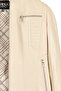 Marlyn Women's Beige Judge Collar Short Leather Jacket 26Sge5133R3 - 8
