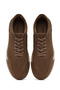 Men's Beige Lace-Up Thick Sole Sports Shoes, Nubuck Genuine Leather Sneaker 25Sfd6110V3 - 7