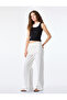 Normal Waist Long Straight Cut Cotton Stoned Denim Trousers - Straight Fit Jeans - 2